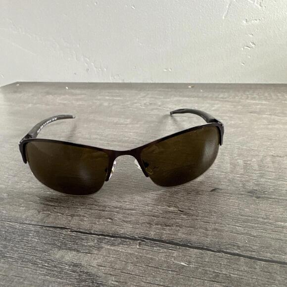 Design Optics Sunglasses TD1112 26552 Brown Half Rimless FRAMES ONLY 60-19-130 - Picture 1 of 6